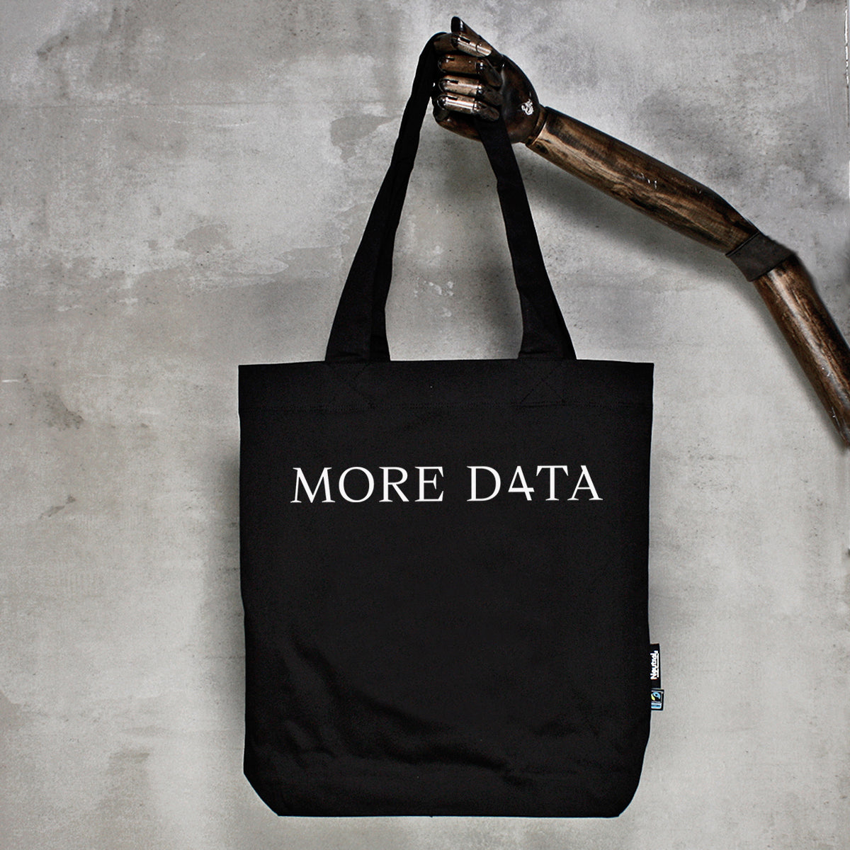 MORE D4TA TOTE BAG BLACK